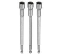 QUARKZMAN 3pcs Llave de Vaso Hexagonal, 10mm Magnético Impacto Casquillo para Tuercas 1/4" Vástago 150mm Largo Cr-V Métrica Destornillador Barrena Tornillos Ajustador para Taladro Eléctrico