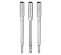 QUARKZMAN 3pcs Llave de Vaso Hexagonal, 8mm Impacto Casquillo para Taladro 1/4" Vástago 150mm Extra Largo Cr-V Métrica Punta Tornillo Ajustador para Atornillador Eléctrico Mecánico Tuercas