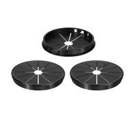 QUARKZMAN 3Pcs Pasacables Para Escritorio Negro, Pasacables Con Compuerta Para Agujeros De 3.54"(90mm), Pasacables Redondo De Nylon Para Gestión De Cables Y Cordones