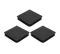 QUARKZMAN 3pcs Tapones de Plástico Cuadrados, 100x100mm Tapón Negro Plástico para Cubrir Tubos de 83-97mm de Diámetro Inserto Protector de Pies para Patas de Muebles Sillas Mesas Estante