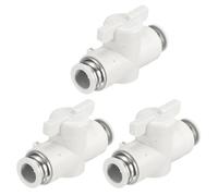QUARKZMAN 3pcs Válvula Bola Neumática BUC Conexión Rápida 12mm Diámetro Externo Del Tubo Válvula Control Flujo Aire Accesorios Tubo Unión Recta Adaptador Conexión Rápida Manguera Aire
