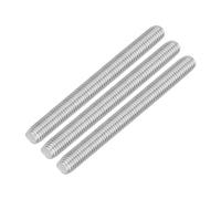 QUARKZMAN 3Pcs Varilla Roscada Completa M10 x 100mm Acero Inoxidable 304 Rosca a la Derecha Pernos de Barra para Ensamblaje de Muebles y Maquinaria