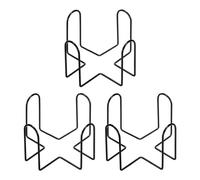 QUARKZMAN 3uds Vintage Posavasos Negro Metal Posavasos Soportes para 4,3 Pulgadas Redondo y Cuadrado Posavasos Sostenga 8 Posavasos Cuatro Poste Forjado Hierro Estilo