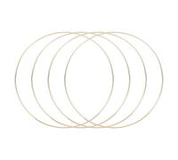 QUARKZMAN 4 Anillos Atrapasueños, Aros de Metal Artesanales Aros Florales de 12 Pulgadas Aros de Macramé para Manualidades Suministros para Hacer Guirnaldas Colgadores de Plantas, Dorado