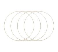 QUARKZMAN 4 Anillos Atrapasueños, Aros de Metal para Manualidades de 10 Pulgadas para Hacer Coronas de Flores, Colgadores de Plantas, Dorados
