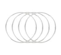 QUARKZMAN 4 Anillos Atrapasueños, Aros de Metal para Manualidades de 4 Pulgadas para Hacer Coronas de Flores y Colgadores de Plantas, Plata