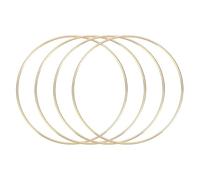 QUARKZMAN 4 Anillos Atrapasueños, Aros de Metal para Manualidades de 5.5 Pulgadas Aros de Macramé para Suministros de Fabricación de Coronas de Flores y Colgadores de Plantas, Dorado