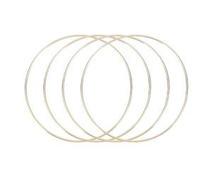QUARKZMAN 4 Anillos Atrapasueños, Aros de Metal para Manualidades de 6 Pulgadas para Hacer Coronas de Flores, Colgadores de Plantas, Dorados