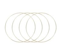 QUARKZMAN 4 Anillos Atrapasueños, Aros de Metal para Manualidades de 8 Pulgadas para Hacer Coronas de Flores, Colgadores de Plantas, Dorados