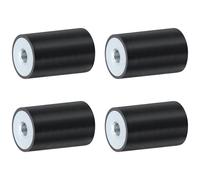 QUARKZMAN 4 casquillos roscados M8 de 25 x 40 mm, de goma, aislantes de vibraciones, reemplaza a las almohadillas antivibraciones, bloque base silencioso, plano