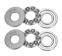 QUARKZMAN 4 Juego de Rodamientos de Bolas de Empuje 51100 10mm x 24mm x 9mm Rodamiento de Bolas Axial de Plano de Hila Única, Acero Cromado Buen Rendimiento (ABEC3)