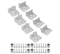 QUARKZMAN 4 Juegos De Bisagra Pivote, 35 X 32 Mm Bisagras De Eje Oculto De Acero Inoxidable De Alto Rendimiento Con Juego De Casquillos Para Muebles Gabinetes Puertas De Madera, Plateado