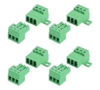 QUARKZMAN 4 Juegos De Bloques De Terminales De Tornillo De 3 Pines Conector De Bloques De Terminales De 3.5mm/0.14 Pulgadas De Paso Macho Y Hembra Para Montaje En PCB 300V 8A Verdes