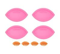 QUARKZMAN 4 Moldes De Silicona para Resina De Rugby, Kit De Molde Epoxi con Agujero para Colgantes Llaveros Joyería Arte En Resina Manualidades DIY Artesanías, Rosa