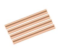 QUARKZMAN 4 Pack Varilla Redonda Cobre Puro 12mm/1/2 Pulgada Diámetro 102mm/4.02 Pulgadas Longitud Varilla Sólida Cobre Barra Torno Para Manualidades Metal Y Hobbies Trabajo Con Metal