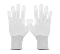 QUARKZMAN 4 Pares De Guantes Anti-estáticos Guantes De Protección Electroestática Con Palma De PU Tamaño Grande Para Aplicaciones De Vinilo Automotriz Y Calcomanías Blanco