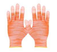 QUARKZMAN 4 Pares De Guantes Antiestáticos Guantes De Protección Electroestática Con Punta De PU Tamaño Grande Para Aplicaciones De Vinilo Automotriz Y Calcomanías Color Naranja