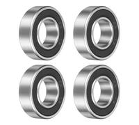 QUARKZMAN 4 Pcs 204012-2RS Rodamientos De Bolas No Estándar 20mm DI x 40mm DE x 12mm Espesor Rodamientos De Doble Sello De Goma Acero Cromado Para Maquinaria Industrial