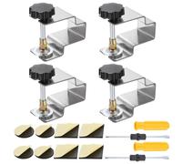 QUARKZMAN 4 Pcs Abrazaderas En C De Acero Inoxidable 2.3" Diámetro De Montaje Para Lámpara De Escritorio En Voladizo En Forma De Arco Abrazadera En C Con Para Lámpara Plateado