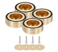 QUARKZMAN 4 Pcs Almohadilla De Aislamiento Para Subwoofer, 58x22mm Patas De Aislamiento Para Altavoces Puntas De Aislamiento Para Altavoces Almohadilla De Aislamiento, Tornillos M4 Dorados