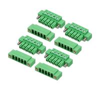 QUARKZMAN 4 Pcs Bloque De Terminales Con Tornillos Conector De 5 Pines 3.81 Mm Conector Recto Componente Electrónico Electrónico 300 V 8 A Para Montaje En Panel De Circuito Tablero Circuito