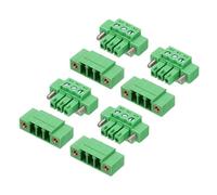 QUARKZMAN 4 Pcs Bloque De Terminales De Tornillo Conector 3 Pines 3.81mm Enchufable Componente Electrónico Electrónico 300V 8A Con Conector Warp Para Panel De Enchufe Montaje