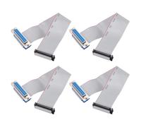 QUARKZMAN 4 Pcs Cable De Cinta Plana IDC, Paso De 2.54mm Ancho De 31.8mm Longitud De 20cm 26 Pines Conector Plano DB25 Hembra A FC-26 Cable Puente Para PC, Pantallas LED