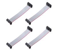 QUARKZMAN 4 Pcs Cable de Extensión IDC, Cable de Cinta Plana IDC de Paso de 2,54 mm, Ancho de 17 mm, Largo de 10 cm, Conector de Cinta Plana FC a FC de 14 Pines para PC, Pantallas LED