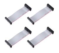 QUARKZMAN 4 Pcs Cable de Extensión IDC, Cable de Cinta Plana IDC de Paso de 2,54 mm, Ancho de 32 mm, Largo de 10 cm, Conector Plano de Cinta FC a FC de 26 Pines para PC, Pantallas LED