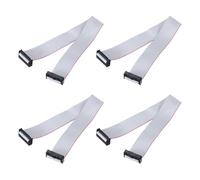 QUARKZMAN 4 Pcs Cable de Extensión IDC, Cable de Cinta Plana IDC de Paso de 2.54mm Ancho de 25mm Largo de 30cm 20 Pin FC a FC Conector de Cable de Cinta Plana para PC, Pantallas LED