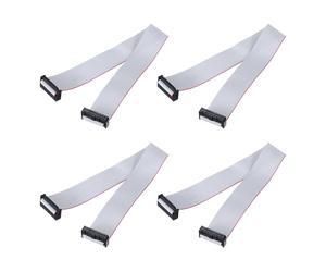 QUARKZMAN 4 Pcs Cable de Extensión IDC, Cable de Cinta Plana IDC de Paso de 2.54mm Ancho de 25mm Largo de 30cm 20 Pin FC a FC Conector de Cable de Cinta Plana para PC, Pantallas LED