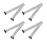 QUARKZMAN 4 Pcs Cable de Extensión IDC, Cable de Cinta Plana IDC de Paso de 2 mm, Ancho de 16 mm, Longitud de 30 cm, Conector de Cinta Plana FC a FC de 16 Pines para PC, Pantallas LED