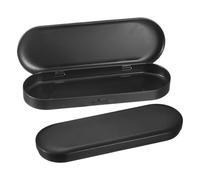 QUARKZMAN 4 Pcs Caja De Metal Ovalada, 6.9x2.4x0.7 Pulgada Caja Vacía Con Tapa Bisagra Mini Contenedores Portátiles Para Dulces, Alfileres, Manualidades, Negro