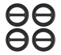 QUARKZMAN 4 Pcs Clips Para Camisetas, Anillos De 50mm Para Pañuelos De Madera Clip Redondo Para Corbata Hebilla De Círculo Botón Anudado Para La Decoración De Ropa De Seda, Negro