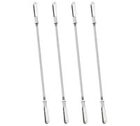 QUARKZMAN 4 Pcs Conector De Varilla De Empuje con Clip Metálico, Varilla Roscada M3 De Acero Inoxidable 304 con Clip Metálico para Piezas De Modelos DIY De Aviones De ala Fija RC.