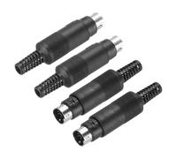 QUARKZMAN 4 Pcs Conector Mini DIN Macho De 7 Pines para Transmisión De Señal S-Video para TV DVD Reproductor De Computadora (Conector PS/2)