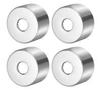 QUARKZMAN 4 Pcs Cubierta De Brazo De Ducha, 0.8"x2.6"x1.6"(21x67x40mm) Placa Redonda De Acero Inoxidable, Flange Divisorio De Pared, Cubierta Empotrada En Pared, Plateado