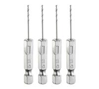 QUARKZMAN 4 Pcs de Barrenas Helicoidales de Cobalto de Acero de Alta Velocidad M35 de 1 mm / 0.04" de Diámetro con Cambio Rápido de Vástago Hexagonal de 1/4" para Metal, Acero, Cobre