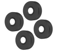 QUARKZMAN 4 pcs De Brida De Brazo De Ducha De 80 mm/3.1" Diámetro Exterior Placa Escudo De Acero Inoxidable Redondo Cubiertas De Fontanería Para Tubería De Agua De 25 mm/1" Decoración Negro