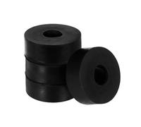 QUARKZMAN 4 Pcs de Espaciadores de Goma, 1-1/2" OD x 1/2" ID x 1/2" Grosor, Espaciadores Redondos Antivibración, Arandelas Planas de Goma Negras, Almohadillas Antivibración Para de Hogar