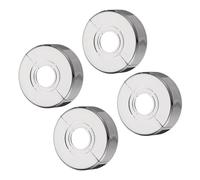 QUARKZMAN 4 pcs De Flange De Brazo De Ducha 62mm/2.4" OD Placa Escutcheon ABS Cubiertas Redondas Para Fontanería Para Tubo De Agua 20mm/0.8" Diámetro Decoración De Grifería, Tono Plateado