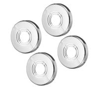 QUARKZMAN 4 pcs De Flange De Brazo De Ducha 62mm/2.4" OD Placa Escutcheon ABS Cubiertas Redondas Para Fontanería Para Tubería De Agua De 20mm/0.8" Diámetro Accesorios De Grifo, Plateado