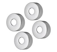 QUARKZMAN 4 pcs De Flange De Brazo De Ducha 66mm/2.6" OD Placa Escutcheon De Acero Inoxidable Cubiertas Redondas Para Plomería Para Tubería De Agua De 25mm/1" Accesorios Ton Plata