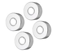 QUARKZMAN 4 pcs De Flange De Brazo De Ducha 80 mm/3.1" OD Placa Escutcheon De Acero Inoxidable Cubiertas Redondas Para Plomería Para Tubería De Agua De 25 mm/1", Tonel Plata