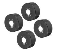 QUARKZMAN 4 pcs De Flange De Brazo De Ducha De 70 mm/2.8" OD Placa Escutcheon ABS Cubiertas Redondas Para Tuberías Para Tubería De Agua De 20 mm/0.8" De Diámetro Decoración De Grifo, Negro
