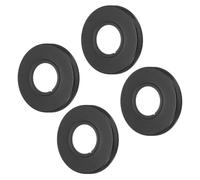 QUARKZMAN 4 pcs De Flange Para Brazo De Ducha 70 mm/2.8" OD Placa Escutcheon De Acero Inoxidable Cubiertas Redondas Para Tubería De Agua De 21 mm/0.8" Diámetro Accesorios, Negro