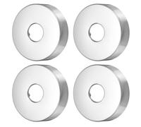 QUARKZMAN 4 Pcs Flange Para Brazo De Ducha 0.8"x2.8"x0.8"(21x70x19mm) Placa Redonda De Acero Inoxidable Escudo Flange Partida Para Pared Cubierta Para Tubería De Pared Plateada