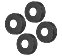 QUARKZMAN 4 pcs Placa Decorativa De Ducha 60 mm/2.4" Diámetro Exterior Placa Escudete De Acero Inoxidable Redonda Para Cubrir Tuberías De Agua De 21 mm/0.8" Diámetro Decoración, Negro