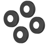 QUARKZMAN 4 pcs Placa Escudo De Ducha 63mm/2.5" Diámetro Exterior Placa Redonda De Fontanería De Acero Inoxidable Para Tubería De Agua De 21mm/0.8" Diámetro Accesorios De Decoración, Negro