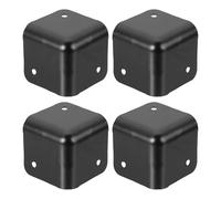 QUARKZMAN 4 Pcs Protectores De Esquina para Altavoz 1.85" x 1.85", Protector De Borde De Esquina De Caja De Hierro para Altavoz, Guitarra, Escenario, Gabinetes, Negro